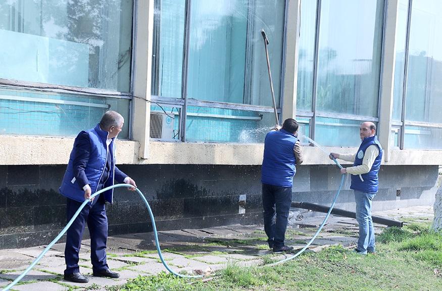 Партиядошларимиз умумхалқ ҳашарида фаол қатнашмоқда