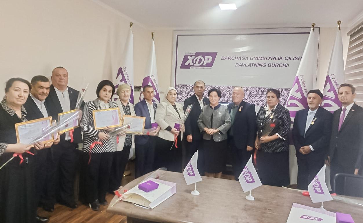 Тошкент вилоятида ҳам партиямизнинг 34 йиллиги нишонланди