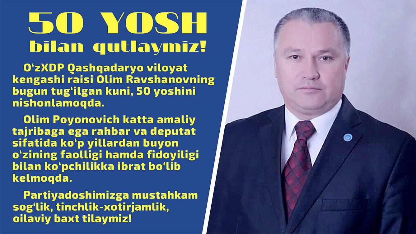 50 YOSH bilan qutlaymiz!