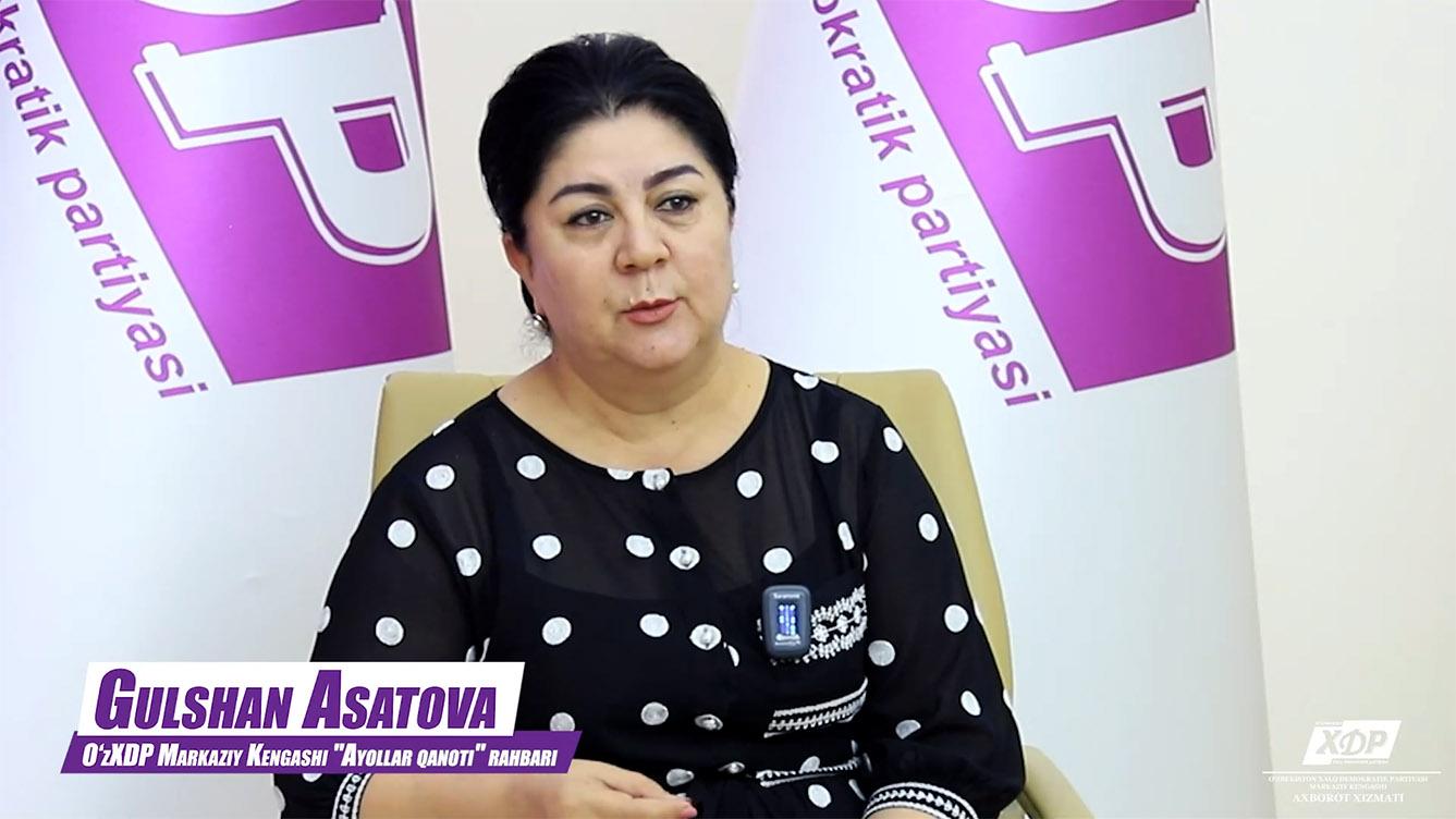 Гулшан Асатова: 63-моддага киритилаётган қўшимчани тўла қўллаб-қувватлайман... (видео)