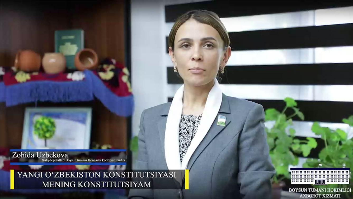 Yangi O‘zbekiston Konstitutsiyasi – Mening Konstitutsiyam! (video)