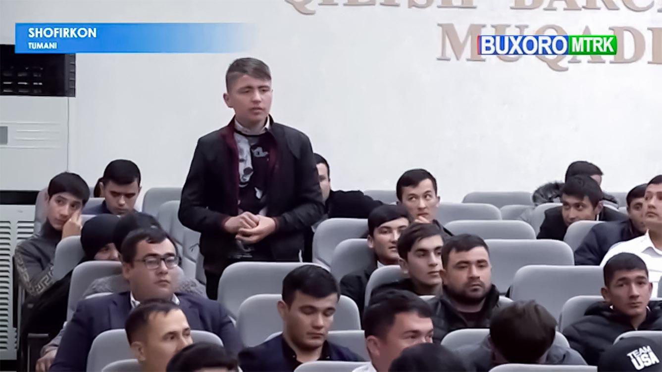 Шофирконда депутат ва ёшлар учрашуви (видео)