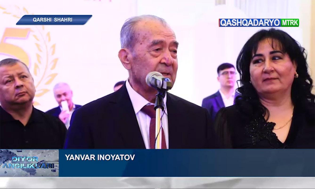 "Diyor yangiliklari" | Qashqadaryo viloyatining rivojiga munosib hissa qo‘shgan Yanvar Inoyatov 85 yoshga to‘ldi