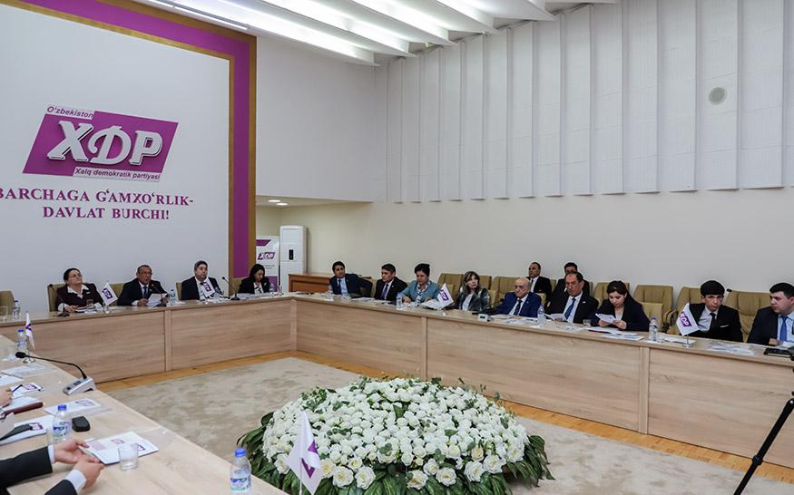 Xalq demokratik partiyasi Markaziy Kengashining VI plenumi bo‘lib o‘tdi