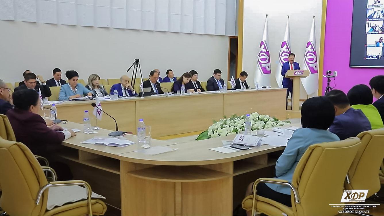 Xalq demokratik partiyasi Markaziy Kengashining VI plenumi bo‘lib o‘tdi (video)