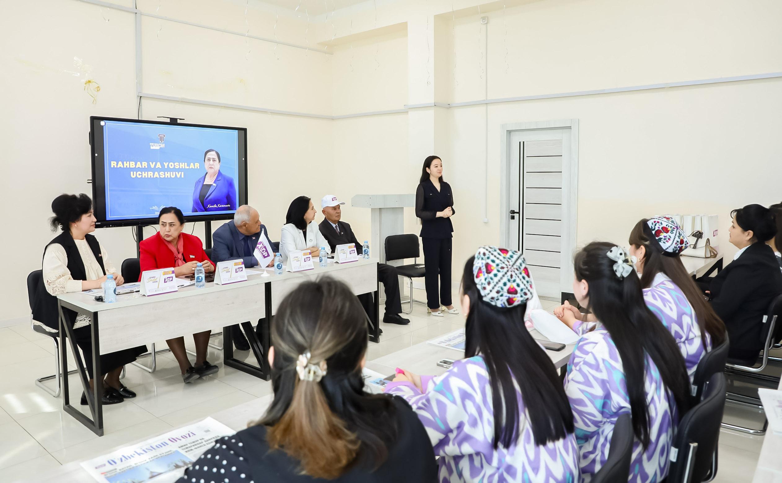 Senatorimiz yoshlar bilan uchrashuv o‘tkazdi