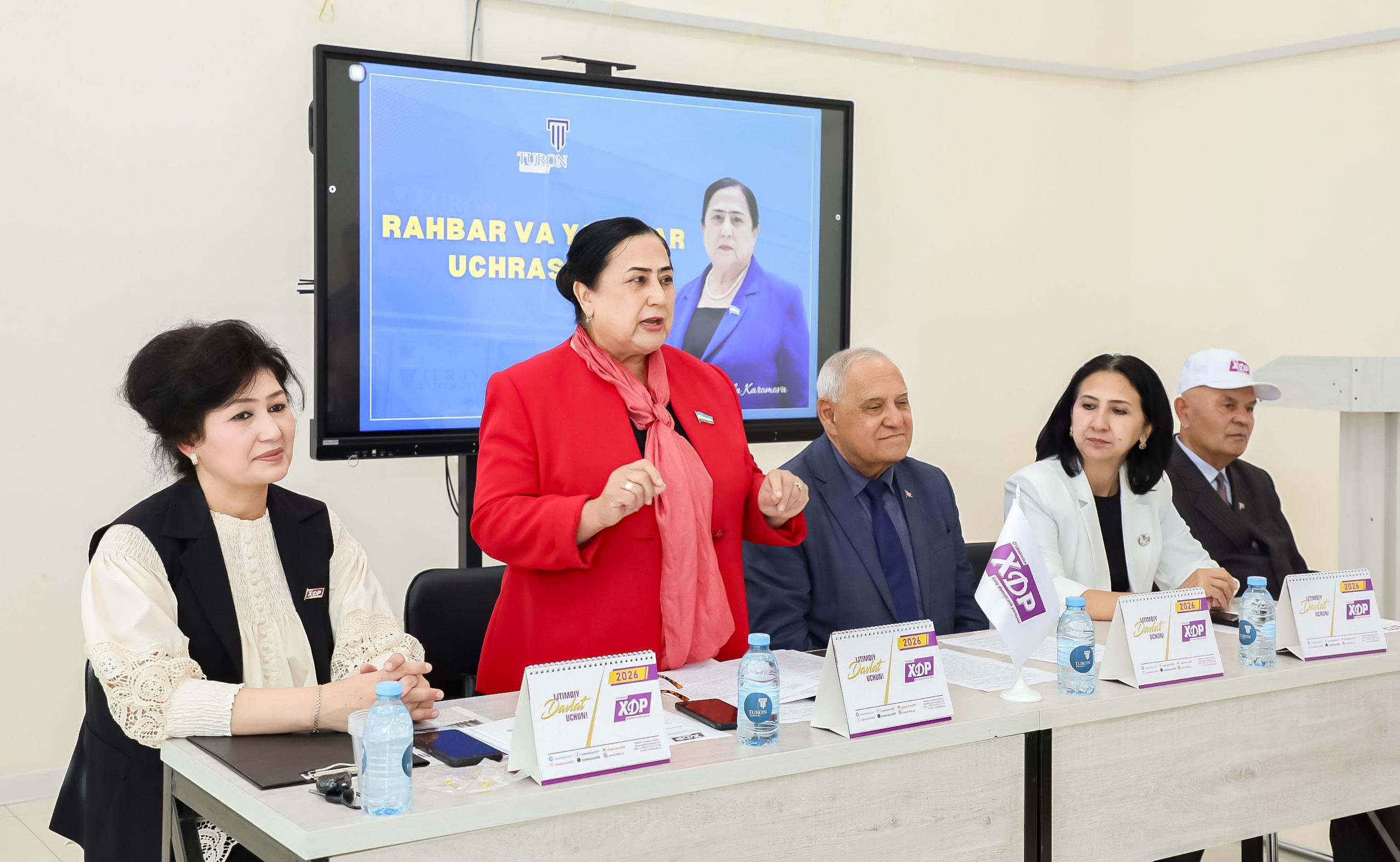 Senatorimiz yoshlar bilan uchrashuv o‘tkazdi