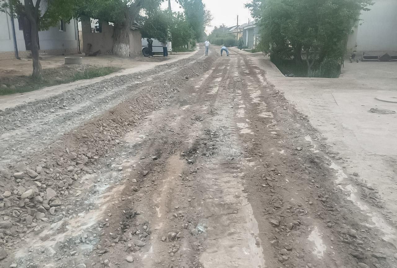 Mangulik mahallasida yo‘l infratuzilmasi yaxshilanmoqda
