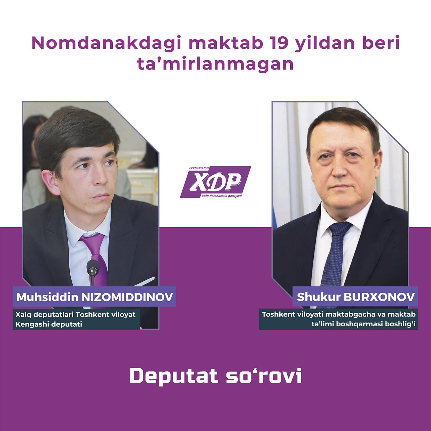 Номданакдаги мактаб 19 йилдан бери таъмирланмаган