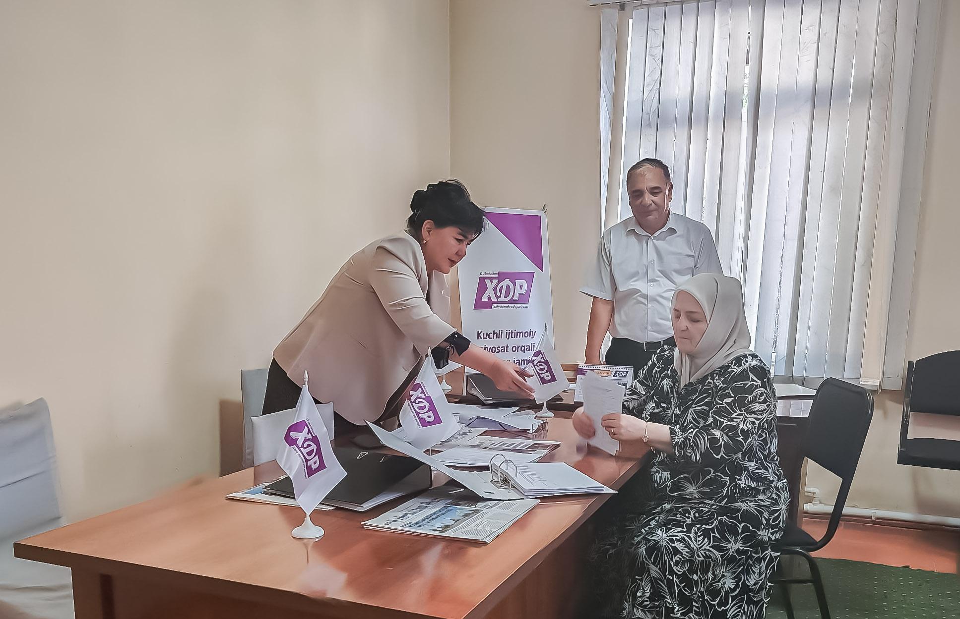 Hududiy tashkilotlarimiz faoliyati va murojaatlar ijrosi o‘rganilmoqda