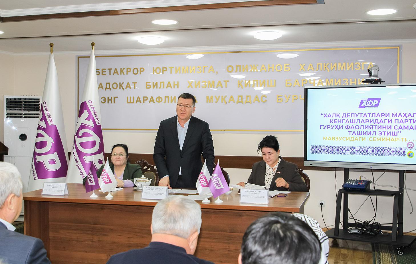 Sirdaryolik deputatlar jamiyat taraqqiyotiga xizmat qiluvchi har qanday tashabbusga tayyor